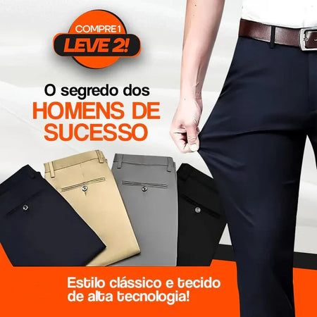 COMPRE 1 LEVE 2 - Calça Social Alfaiataria Gentleman® + Cinto Social Couro